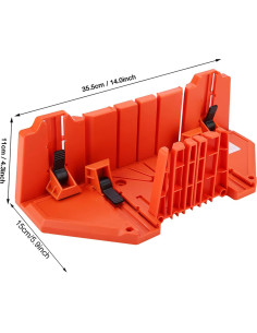 Caja de Inglete DAUERHAFT 35,56 cm con Abrazadera 2