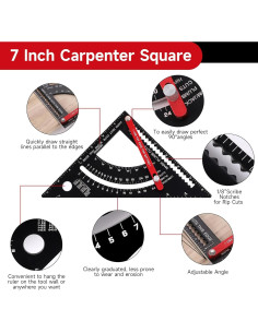 Escuadra de Carpintero Dajianglx 17,78 cm Ajustable 2