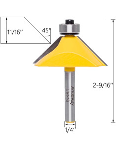 Fresa de Chaflán Boomway 45 1,75 cm 0,64 cm vástago 2