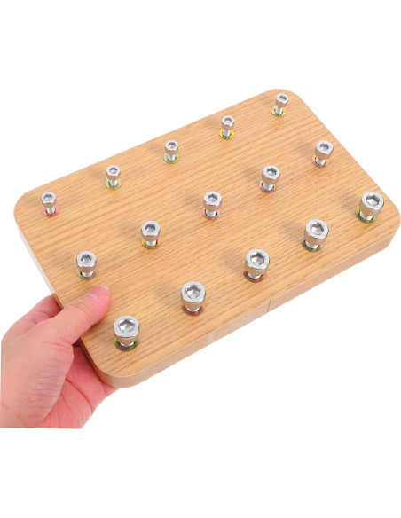 Tablero de Madera Didiseaon para Rehabilitación de Mano 24x15cm