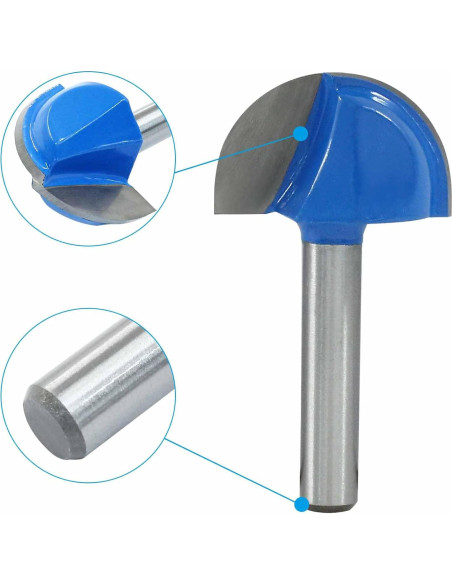 Fresa de caja Bivethoi 2,54 cm Diámetro 0,64 cm para madera