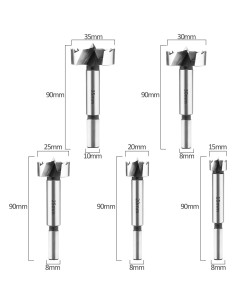 Juego de Brocas Forstner 5 Pcs HPHOPE 15-35mm para Madera 2