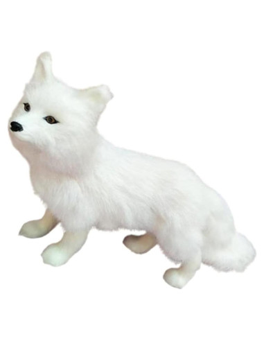 Zorro Blanco de Peluche LIFKOME 16x14x10 cm Decorativo