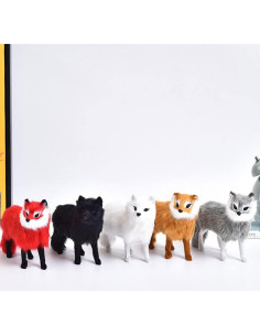 Zorro Blanco de Peluche LIFKOME 16x14x10 cm Decorativo 2