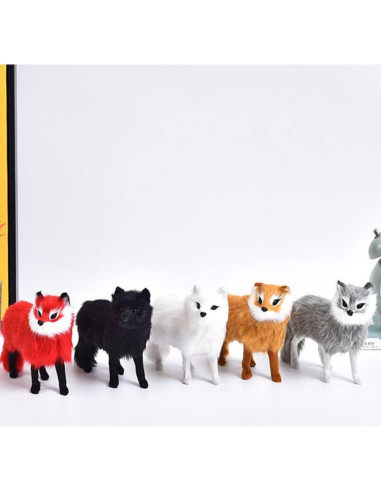 Zorro Blanco de Peluche LIFKOME 16x14x10 cm Decorativo