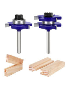 Juego de fresas de lengüeta y ranura BITCUT 2 piezas 1,27 cm