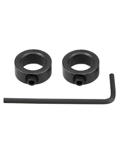 Parada de Taladro uxcell 12mm Ajustable Acero Óxido Negro 2 Pzas
