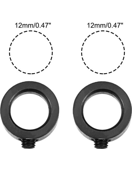 Parada de Taladro uxcell 12mm Ajustable Acero Óxido Negro 2 Pzas Parada de Taladro uxcell 12mm Ajustable Acero Óxido Negro 2 Pzas