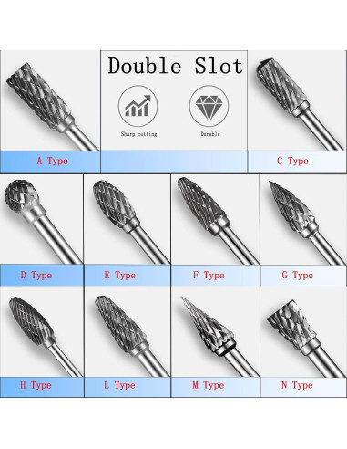 10 Piezas Fresas de Carburo 4x2.35 mm para Dremel