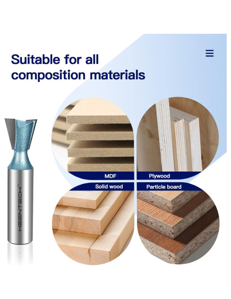 Broca de Router KEENTECH 14 Cola de Milano 12mm Eje