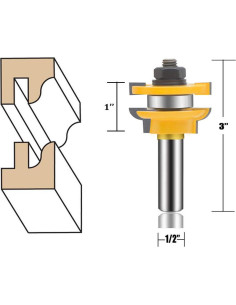 Juego de Brocas de Router LEATBUY 12 mm 3 Piezas Carburo 2