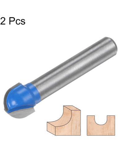 Fresa de Router HARFINGTON 2pcs 9.52mm Carburo Punta Redonda