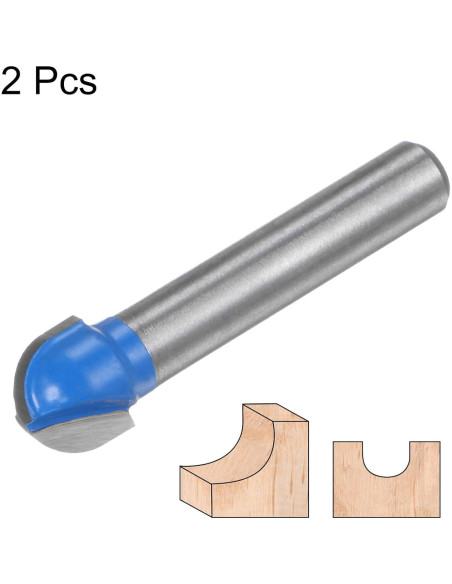 Fresa de Router HARFINGTON 2pcs 9.52mm Carburo Punta Redonda
