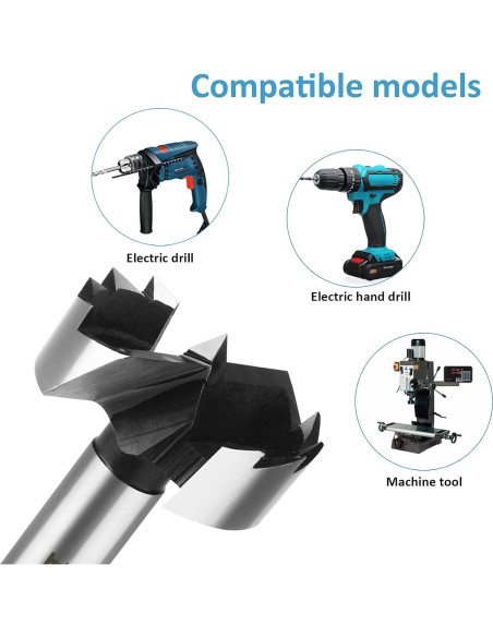 Juego de Brocas Forstner 5Pcs HPHOPE 15/20/25/30/35mm