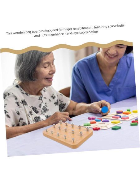 Tablero de Madera Didiseaon para Rehabilitación de Mano 24x15cm