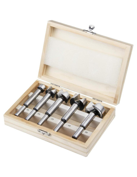 Juego de Brocas Forstner 5Pcs HPHOPE 15/20/25/30/35mm