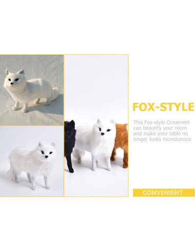 Zorro Blanco de Peluche LIFKOME 16x14x10 cm Decorativo