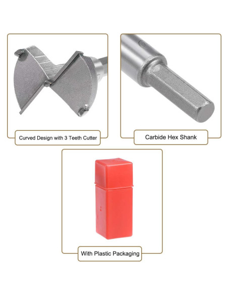 Broca Forstner 42mm uxcell para Carpintería con Estuche Broca Forstner 42mm uxcell para Carpintería con Estuche