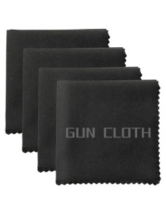 Paquete de 4 paños de limpieza de microfibra 30x30cm Negro