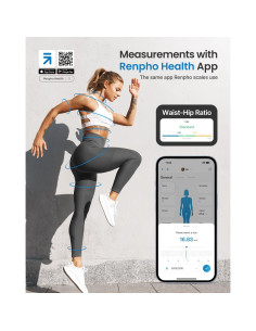 Cinta Métrica Inteligente RENPHO 1.5m Bluetooth Fitness 2