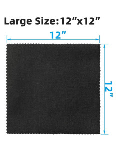 Paquete de 4 paños de limpieza de microfibra 30x30cm Negro 2