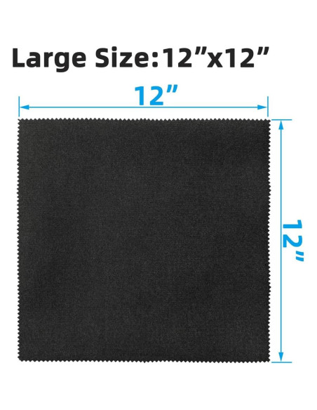 Paquete de 4 paños de limpieza de microfibra 30x30cm Negro