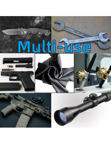 Paquete de 4 paños de limpieza de microfibra 30x30cm Negro