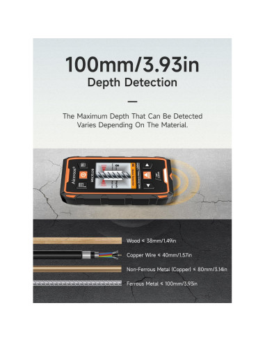 Buscador de Vigas Aicevoos con Pantalla LCD y Medidor Láser