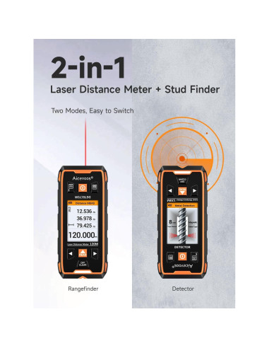Buscador de Vigas Aicevoos con Pantalla LCD y Medidor Láser