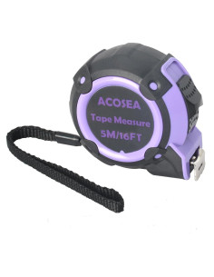 Cinta Métrica Retráctil ACOSEA 5m Rosa con Bloqueo