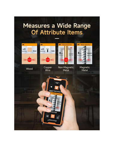 Buscador de Vigas Aicevoos con Pantalla LCD y Medidor Láser