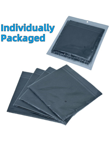 Paquete de 4 paños de limpieza de microfibra 30x30cm Negro