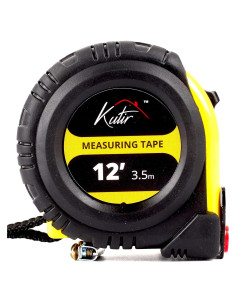 Cinta Métrica Kutir 3,66 m con Gancho Magnético y Doble Cara