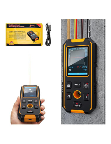 Detector de Pared SHGMEET NF-513S y Medidor Láser 40m