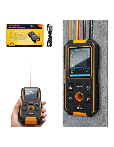 Detector de Pared SHGMEET NF-513S y Medidor Láser 40m