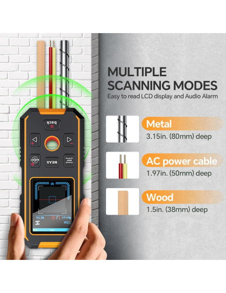 Detector de Pared SHGMEET NF-513S y Medidor Láser 40m
