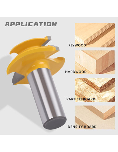 Fresa Miter Lock 45 Newdeli 1/2" Eje Herramienta Carpintería