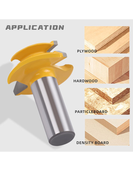Fresa Miter Lock 45 Newdeli 1/2" Eje Herramienta Carpintería