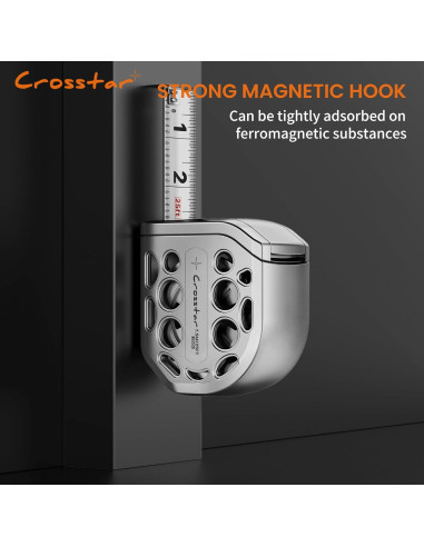 Cinta Métrica Crosstar 4.88m Doble Cara Magnética
