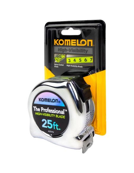 Cinta Métrica Komelon 425HV 7.62m Alta Visibilidad