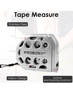 Cinta Métrica Hevtsde 7.5m Acero Inoxidable Impermeable 2