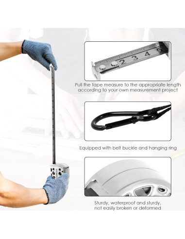 Cinta Métrica Hevtsde 7.5m Acero Inoxidable Impermeable