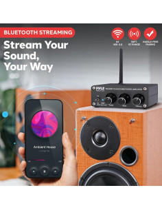 Amplificador Estéreo Pyle PDA22BT 240W Bluetooth 5.0 Compacto 2