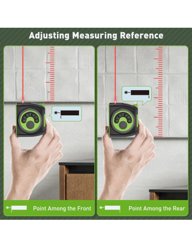 Cinta Métrica Láser Huepar DT30 60m y 5m Pantalla LCD
