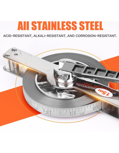 Cinta de Medición Cekegon 15M Acero Inoxidable A Prueba de Explosiones