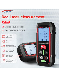 Medidor Láser NOYAFA NF-270 70m Pantalla LCD Multifuncional 2