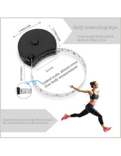 Cinta Métrica Oiyaku Doble Escala 150cm con Ventana de Lectura 2
