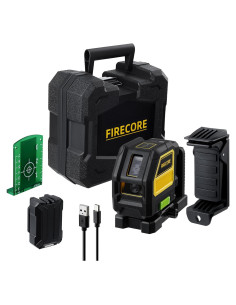 Nivel láser verde Firecore F114G, 39.62 m, autocompensado