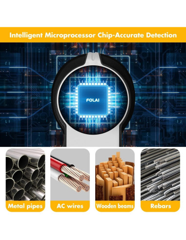 Buscador de Estudio FOLAI TH Escáner 5 en 1 LCD Azul