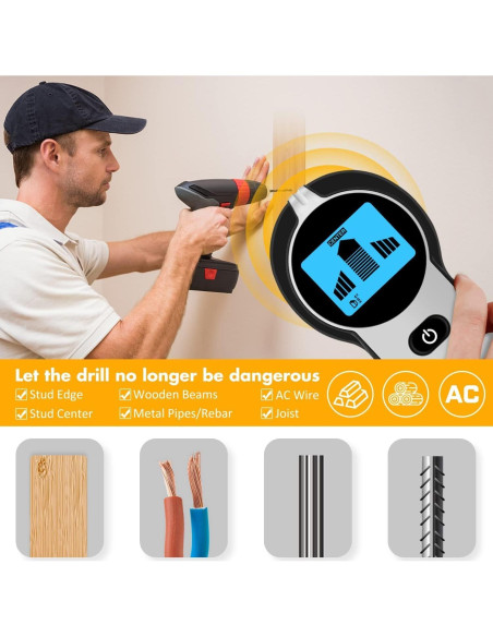 Buscador de Estudio FOLAI TH Escáner 5 en 1 LCD Azul